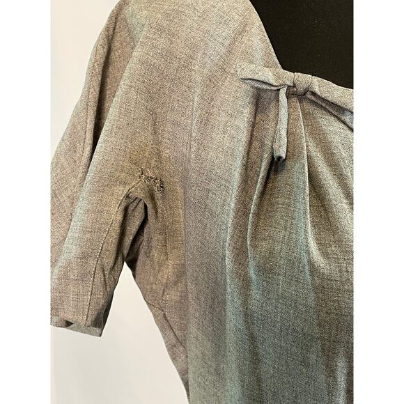 1950s Gray Wiggle Dress by Roseweb NY – Vintage Sheath with Side Zip - Picture 13 of 14